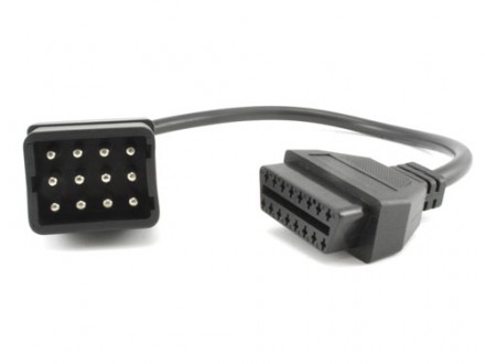 Переходник с OBD2 16pin мама на Renault 12pin папа. Ровно. фото 1