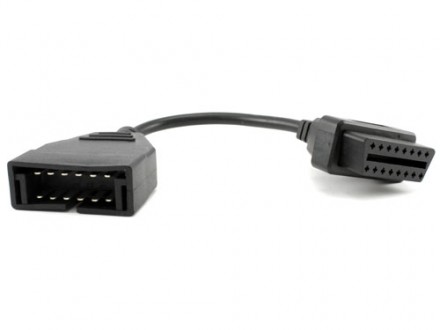 Переходник с OBD2 16pin мама на GM 12pin папа GM12 Daewoo Lanos Sens. Ровно. фото 1