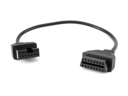 Переходник с OBD2 16pin мама на Hyundai, Mitsubishi 12pin мама. Ровно. фото 1