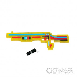 Іграшка Дробовик Майнкрафт, розмір 39див. Іграшка зі звуком, працює на батарейці. . фото 1