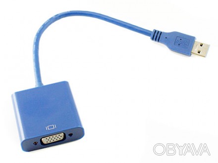 USB 3.0 to VGA - зовнішній конвертер для підключення додаткового монітора VGA че. . фото 1