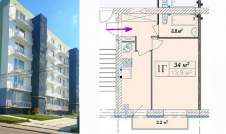 Продаж 1к.кв. 34 кв.м. 25хв. від центру Києва. с.Ходосіївка. Ходосовка. фото 1 Продаж 1к.кв. 34 кв.м. 25хв. від центру Києва. с.Ходосіївка. Ходосовка. фото 1