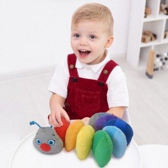 Развивающая игрушка Гусеница Rainbow Macik – играем с пользой, учимся с удовольс. . фото 3