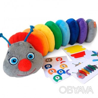 Развивающая игрушка Гусеница Rainbow Macik – играем с пользой, учимся с удовольс. . фото 1