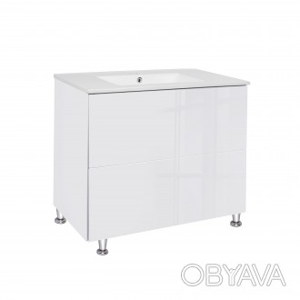 Комплект Qtap Tern 800х725х437м White тумба підлогова + раковина урізна QT1771TN. . фото 1