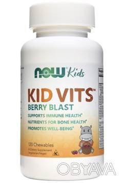 Витамины для детей Kid Vits NOW Foods Ягодный взрыв таблетки для жевания №120
Бр. . фото 1