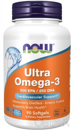 Ультра Омега-3 риб'ячий жир Now Foods Ultra Omega-3 Fish Oil 90 капсул
Посилання. . фото 1
