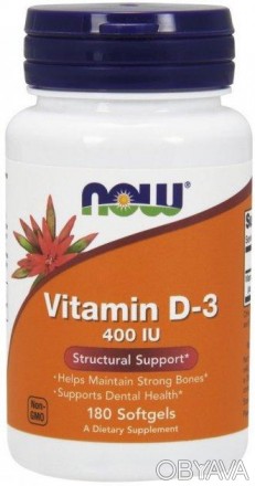 Вітамін D3 Now Foods Vitamin D3 холекальциферол,400 МО 180 капсул
Посилання на н. . фото 1