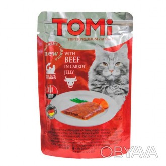 Консервы TOMИ для кошек - полноценный влажный корм суперпремиум класса, сытный з. . фото 1