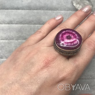 Предлагаем Вам купить неповторимое кольцо с натуральным камнем солнечный кварц в. . фото 1