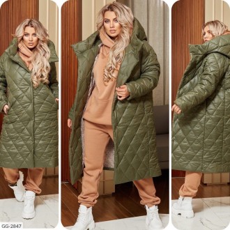 Женское зимнее Длинное Стеганное Пальто синтепоновое Батал
Код 015312
Цена: 1110. . фото 7