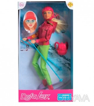 КУКЛА DEFA 8373:
-Кукла на шарнирах 30 см
-Лыжи
-Рюкзак
-Шлем
-2 Вида
-В коробке. . фото 1