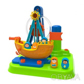 За допомогою деталей дитячого конструктора Edu-Toys Піратський корабель з інстру. . фото 1