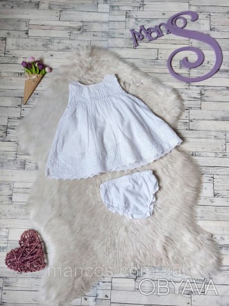 Платье белое для новорожденых с трусиками
в хорошем состоянии,есть пятно на плат. . фото 1