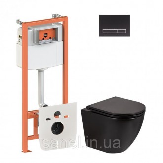 Набор Qtap инсталляция 4 в 1 с панелью смыва Nest (QT0133M425 + QT0111M08V1091MB. Київ. фото 1 Набор Qtap инсталляция 4 в 1 с панелью смыва Nest (QT0133M425 + QT0111M08V1091MB. Київ. фото 1