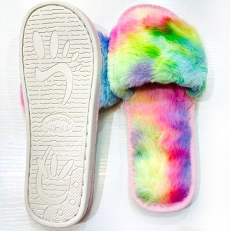Тапочки женские меховые разноцветные.
Домашняя обувь в интернет-магазине Modnato. . фото 8