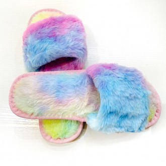 Тапочки женские меховые разноцветные.
Домашняя обувь в интернет-магазине Modnato. . фото 3