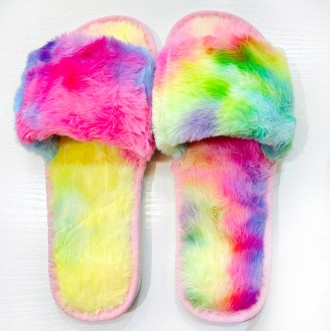 Тапочки женские меховые разноцветные.
Домашняя обувь в интернет-магазине Modnato. . фото 2