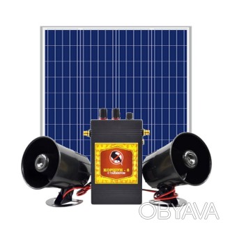 Звуковой отпугиватель птиц Коршун 8 Solar, 10 га
Звуковой отпугиватель птиц «КОР. . фото 1