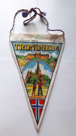Вымпел Норвегии. Tronsheim (Тронхэйм) 205 х 115 мм.

Материал: ткань. . фото 3
