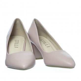  Туфли женские розовые эко кожа на устойчивом каблуке b-111 
Высота каблука 5,5 . . фото 4