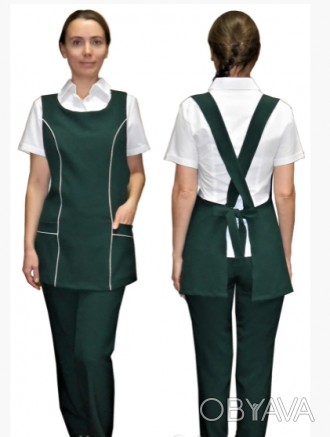 Униформа для Горничной Комплект Элегантность  т-зеленый
 Ткань костюм. . фото 1