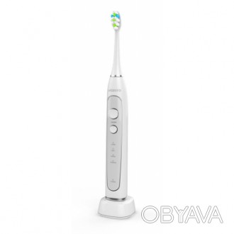 Электрическая зубная щётка Ardesto ETB-113W белая. Средне-мягкая щетина насадок . . фото 1