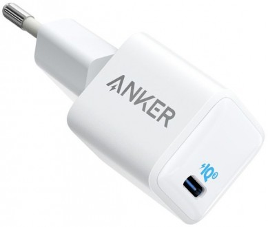 Сетевое зарядное устройство ANKER PowerPort III Nano 20W USB-C Белый (A2633G22). Киев. фото 1 Сетевое зарядное устройство ANKER PowerPort III Nano 20W USB-C Белый (A2633G22). Киев. фото 1