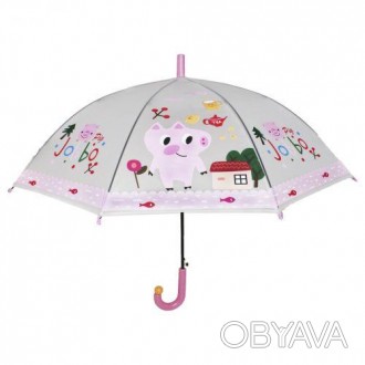 Яркий детский зонтик с красивым принтом. Имеет прочную металлическую конструкцию. . фото 1