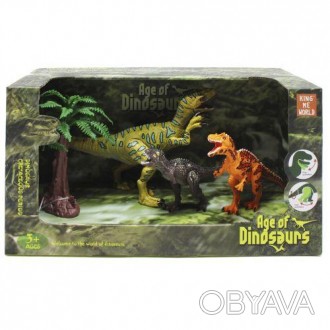 Игровой набор будет интересным подарком для ребенка. В комплекте есть: 3 динозав. . фото 1