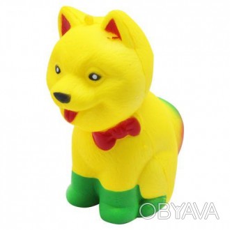 Игрушка-антистресс "Squishy. Собака желтая". Сквиш - это игрушка-антистресс, кот. . фото 1