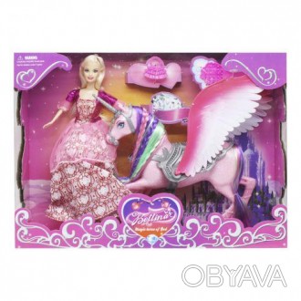 Интересный набор "Bettina" состоит из куклы, лошадки-единорога и аксессуаров. Вы. . фото 1