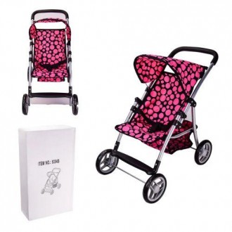 Коляска прогулочная для кукол, черно-розовая [kol172487-TSI]. Киев. фото 1