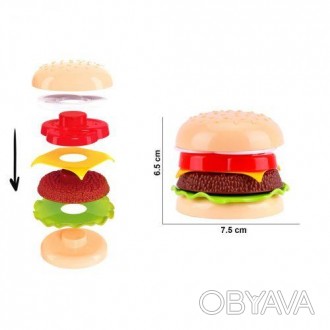 Гамбургер можно разбирать на элементы, и собирать обратно в любом порядке. Позво. . фото 1