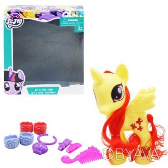Игровой набор с пони-единорогом "My little pony". В комплекте есть: пони и аксес. . фото 1