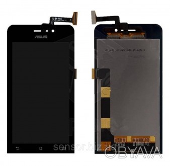 Модуль - тачскрін і дисплей в зборі для смартфона Asus ZenFone 4 колір чорний. . фото 1