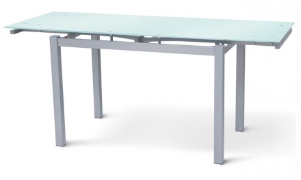 Стол обеденный раскладной стеклянный Венди белый/ноги белые XS-1025 Glass Микс М. Одесса. фото 1 Стол обеденный раскладной стеклянный Венди белый/ноги белые XS-1025 Glass Микс М. Одесса. фото 1