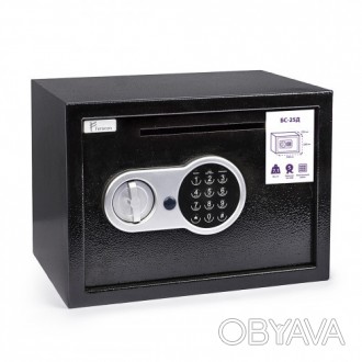 Мебельный сейф Ferocon БС-25Д .9005 - бюджетная модель сейфа с ключевым замком. . . фото 1