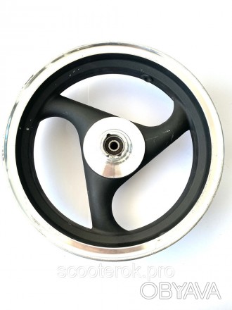 Передний колесный диск литой 2.15-12 на скутер Viper Zip, дисковый тормоз.
С пол. . фото 1