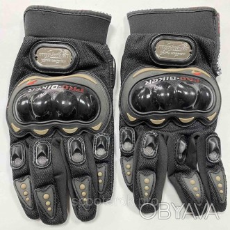 Перчатки с косточками защитными, черные размер L.. . фото 1