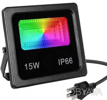 Описание Прожектора Smart LED 7980 15W IP66 RGB Bluetooth, с приложением
Прожект. . фото 1