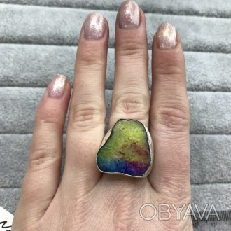 Предлагаем Вам купить неповторимое кольцо с натуральным камнем солнечный кварц в. . фото 1