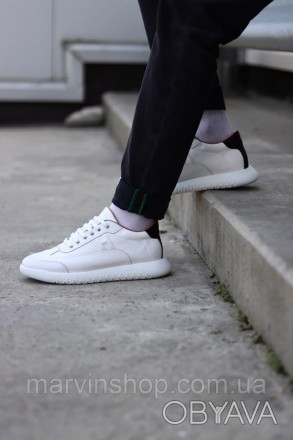 Кроссовки мужские белые Hermès Shoes (03071) 
Крутые белые мужские кроссовки в к. . фото 1