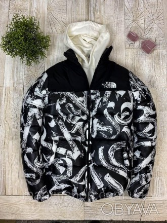 
Куртка мужская зима-весна-осень чёрная без капюшона The North Face (TNF) Symbol. . фото 1
