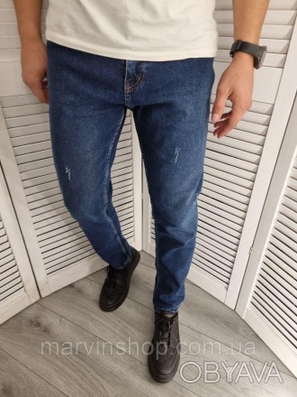 
Джинсы мужские синие деми прямые однотонные молодёжные МОМ
Молодежные джинсы дл. . фото 1