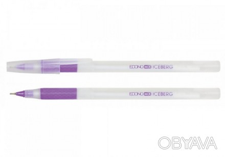 Ручка масляна Economix ICEBERG 0,7 мм фіолетова E10197-12
 
Чорнило ручки зробле. . фото 1