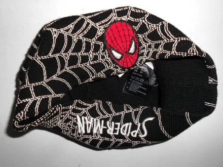 Качественная детская двухслойная шапка с вышивкой Спайдермен Человек паук Marvel. . фото 4