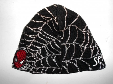 Качественная детская двухслойная шапка с вышивкой Спайдермен Человек паук Marvel. . фото 6