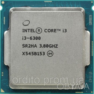 
Процессор Intel SkyLake Core i3-6300 3.8GHz/8GT/s/4Mb/51W (BX80662I36300) Socke. . фото 1