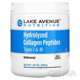 Пептиди гідролізованого колагену типів 1 і 3 без смакових добавок Lake Avenue Nu. . фото 1
